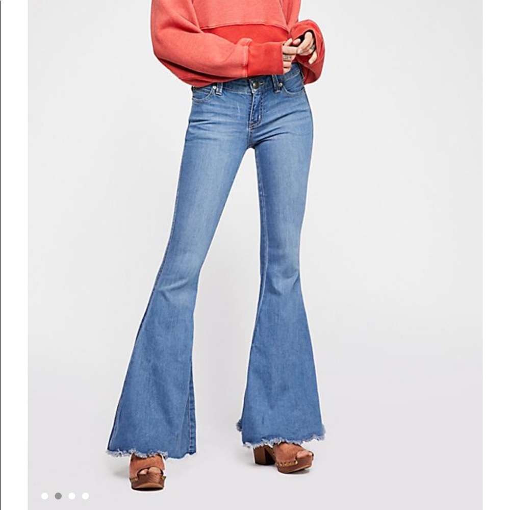 Free people denim super flare jeans